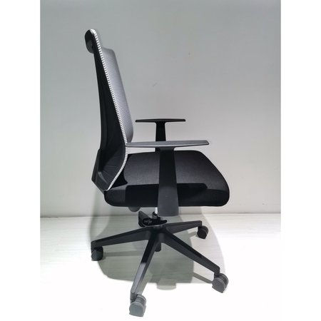 TUHOME Cox Office Chair, Nylon Base Black, Fixed Armrest, Black/Smoke SNG7538